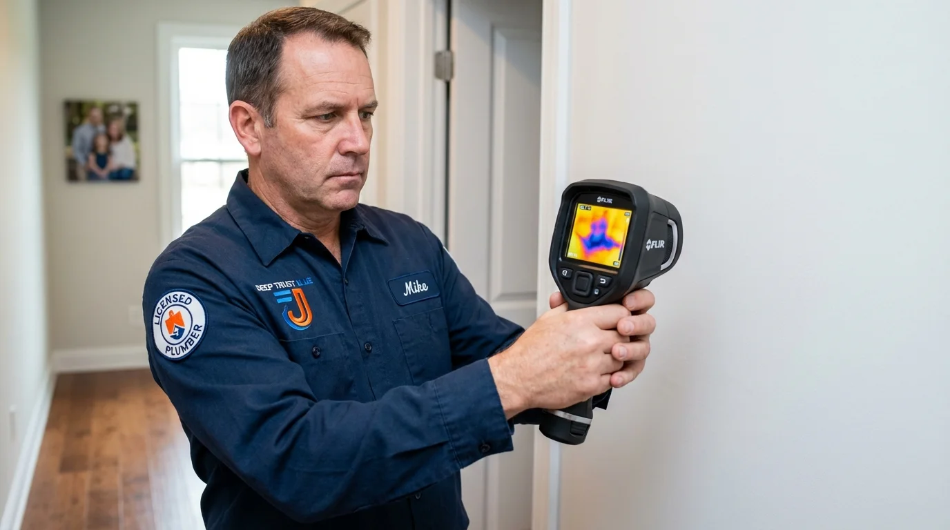 Thermal imaging leak detection by Johns Plumbing LLC in Rochester